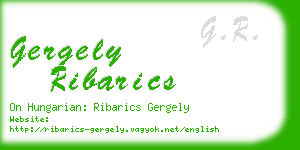 gergely ribarics business card